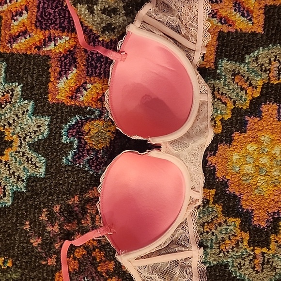 F21 pink lace balconette bra strapless - Picture 2 of 5